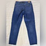 Paige Denim Blue Skinny Jeans Women’s 27 Raw Hem Stretch Mid Rise Photo 4