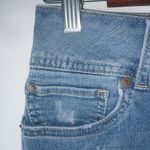 Wallflower 5 27 Long Jeans Shorts Rivet Flap Stitched Pocket Blue Photo 2