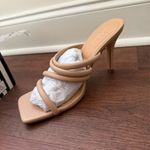 Nude Square Toe Padded Strappy Heel Sandals Tan Size 7.5 Photo 4