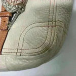 Coach Chelsea Tote Overshoulder Handbag Genuine Pebble Leather Cream Tan Heart Photo 7