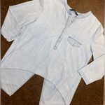 ZARA Trafaluc Denim Makers Denim Top with Asymmetrical Open Back Photo 0