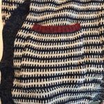 Handmade Open front hand knitted cardigan sweater drop shoulder horizontal stripes Photo 12