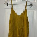 Hem & Thread NWT  Mustard Yellow V Neck Scalloped Cami Tank size Small Photo 0