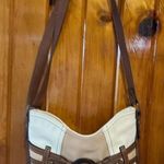 B.o.c Hobo Bag Shoulder Bag Buckle Accent Tan Cream Purse Brown Photo 0