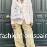 ZARA SHINY MID WAIST PANTS STRAIGHT LEG ZW COLLECTION Gold Size S NEW Photo 2