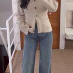 Jenni Kayne Cooper Cashmere Cardigan Warm Ivory Size Small White Photo 0