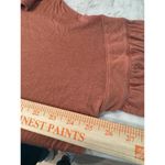 Free People Beach Palm Tunic Boho Linen Mini Dress Ruffle Babydoll Terracotta XS Photo 8