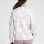 Athleta  Sundown Tie Dye Sweatshirt Lavender Med Tall Crewneck Organic Cotton Photo 1