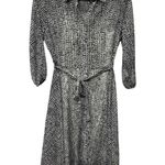 Nanette Lepore Womens Sugar Sizzle Shirt Dress 3/4 Sleeve Black White 4 Small Photo 0