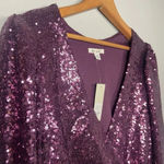Francesca’s Miami Purple Sequin Long Sleeve Party Dress NWT Size S Cocktail Photo 6