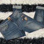 Driftwood “Audrey” Embroidered & Distressed Skinny Jeans, Cuffs, Sz 30 Photo 0