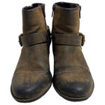 NICOLE Women’s Western Boots Distressed Style Sage 7.5 M Black & Gold Photo 0