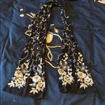 Free People  Black and Gold Floral Scarf Photo 0