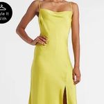 EXPRESS  Neon Yellow cowl neck slip dress Photo 1