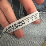 ZARA Basic Z1975 Denim Distressed Button Overalls Jumpsuit Light Wash Small Photo 13