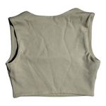 Danielle Guizio  Sage Green Celestial Stretch Square Neck Casual Crop Top Sz M Photo 1