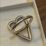 E.M. Heart Motif Ring 925 Silver 1802 Photo 7
