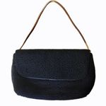 RARE 1940s Harry Rosenfeld Vintage Black Beaded Triple Entry Evening Bag Purse Photo 2