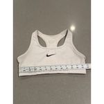 Nike  Dri-FIT Sports Bra Padded Racerback White Workout Activewear‎ Top Photo 2