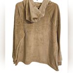 Member's Mark Women's Plush Velour Hoodie Side Slits Raglan Sleeve Sz L Tan Size L Photo 3