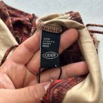 Cider  Boho Patchwork Lace-Up Crop Top Brown Rust Size L NWT Photo 2