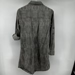 Ryan Michael Shirt Dress Aztec Button Down Roll Tab Tunic Long Sleeve Charcoal S Gray Photo 3