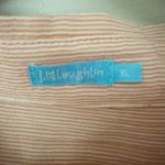 J. McLaughlin  | Mini Banker Stripe Blouse Orange White Lightweight Collar | XL Photo 3