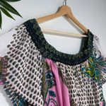 Ashley Stewart 🆕  Off-the-Shoulder Smocked Paisley Duster Photo 6