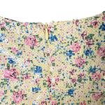 ZARA ‎ Floral Sequin Crop Top Blouse Flutter Sleeves Cream Pink Blue, Size Medium Photo 8
