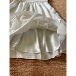 White House | Black Market WHITE SILK Blend SHINY Lined HALTER MINI DRESS L Photo 5