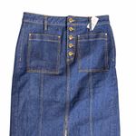 Loft NEW Button Front Denim Maxi Skirt Size 2 Photo 1