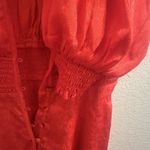 Urban Outfitters ‎ Women's Long Sleeve Red Button Front Satin Mini Dress Sz S Photo 4