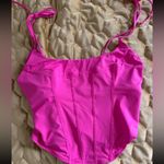 Gilly Hicks NWOT  micro corset pink tie top holster m Photo 4