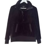 Athleta black recover cozy Sherpa snap front pullover fleece sweater xs Photo 2