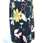 Who What Wear Pencil Skirt Box Pleat Black Floral Photo 2