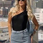 RUNAWAY THE LABEL White Fox Be Without You Denim Mini Skirt Small Blue Chic Insta Famous Photo 3