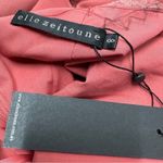 Elle Zeitoune‎ Genevieve Pink Floral Lace Mock Neck Tie Back Midi Dress Sz 4 NEW Photo 6