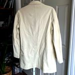 Luciano Barbera White Leather Italian luxury Jacket Size 42 Photo 6