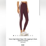 Splits59  Clare High Waist Rigor 7/8 Leggings in Dark Cherry / Creme Medium $128 Photo 1