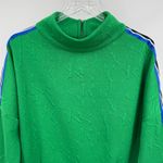 IC Collection sweatshirt letter texture special tape mock neck Kelly green S Photo 3