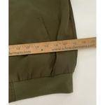 Army Green Satin Bomber Jacket Womens Size Medium Trucker Photo 8