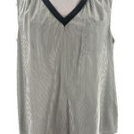 Brunello Cucinelli  Striped Sleeveless Top silk sz XL rhinestone v neck Photo 0