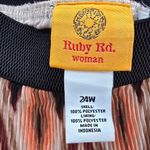 Ruby Rd  Pink Multi Color Midi Long Bohemian Pleated Pattern Skirt Plus Size 24W Photo 4