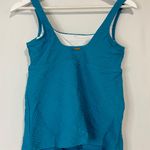 Lands' End Lands’ End Women’s Square Neck Tankini Swim Top Dark Teal Blue Size 4 NWT FLAW Photo 6