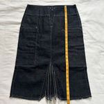 Marithe Francois Girbaud dark wash denim midi skirt Sz small Blue Photo 6