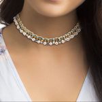 Badgley Mischka NWT Badgley Mushka  Pearl Turquoise Necklace Set Rhinestone Wedding Photo 0