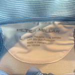 Peter Millar  Quarter Zip (Woman) White & Blue Stripe - Size L Photo 4