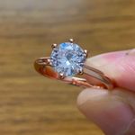 18K Rose Gold Diamond Ring Size 9 Photo 3