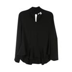 Diane Von Furstenberg  Kalesta 100% Silk Peplum Blouse Black (Size 6) office work Photo 1