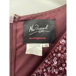 Mac Duggal Mahogany Long Sleeve Sequin V-Neck Trumpet Formal Gown Size 16 Photo 4